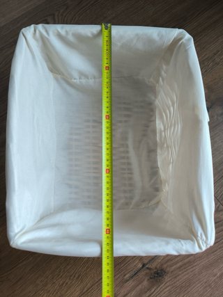 Cesta Mimbre Beige con Forro Tela