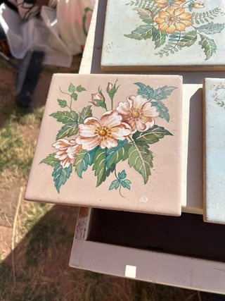 12 Azulejos Vintage con Motivos Florales