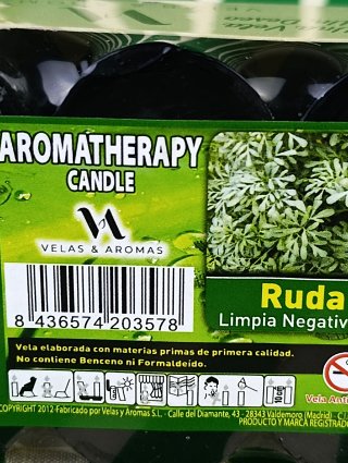Pack 8 Velas Aromaterapia Ruda