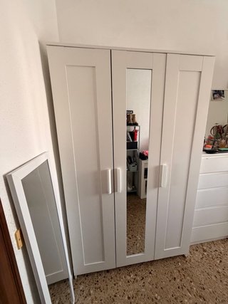 Armario BRIMNES con Espejo Blanco