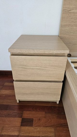 Cama Canapé 140cm + 2 Mesitas Malm Ikea