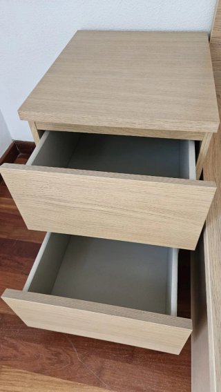 Cama Canapé 140cm + 2 Mesitas Malm Ikea