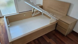 Cama Canapé 140cm + 2 Mesitas Malm Ikea