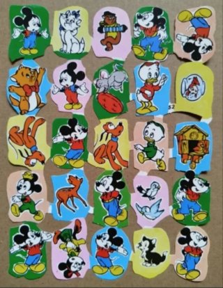 Lamina Cromos troquelados Disney 52. Personajes