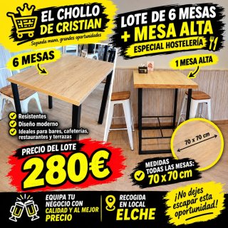 Lote 7 Mesas Hostelería