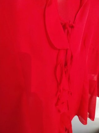 Camicetta rossa con volant Senza brand