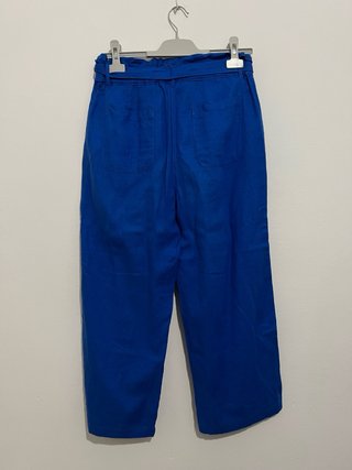 Pantalón ancho azul con lazada