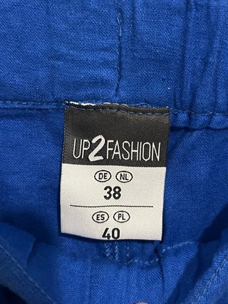 Pantalón ancho azul con lazada