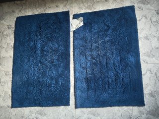 Set de 2 Alfombras Azules