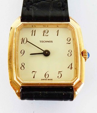 1505-Reloj TECHNOS-Swiss-señora-vintage-cuerda-NOS