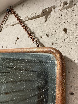 Espejo antiguo tipo barbero