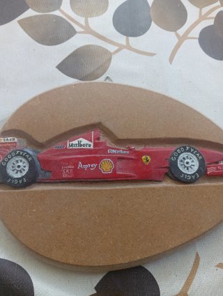 Quadretto Ferrari in legno