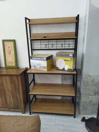 Estantería de Cocina de Madera y Metal 170 cm