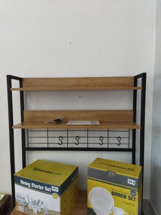 Estantería de Cocina de Madera y Metal 170 cm