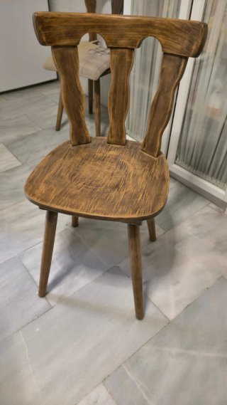 Set de 3 Sillas de Cocina de Madera
