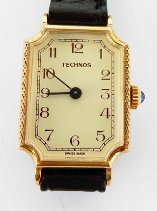 1506-Reloj TECHNOS-Swiss-señora-vintage-cuerda-NOS