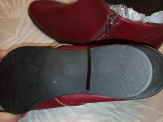 Botines burdeos con cremallera