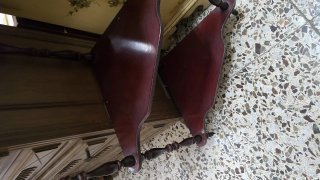 Estantería Esquinera Vintage de Madera con Tres