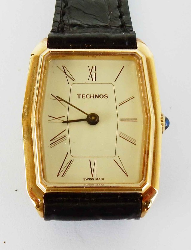 1507-Reloj TECHNOS-Swiss-señora-vintage-cuerda-NOS