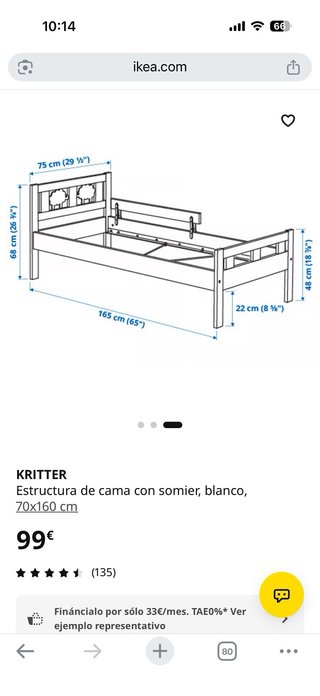 Cama Infantil IKEA Blanca