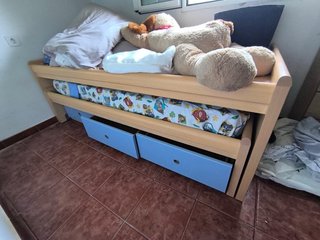 Cama Nido de Madera con Cajones