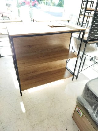 Mesa de Salón y 2 Taburetes Estilo Industrial