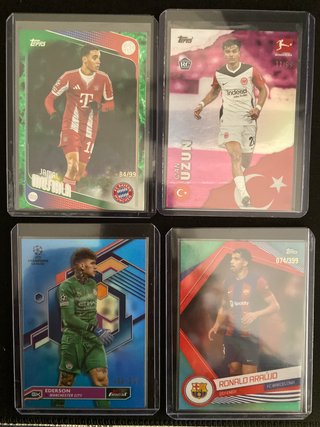 4 Cromos Fútbol Numerados Topps