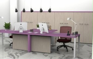 Liquidación Muebles Oficina Beige/Morado