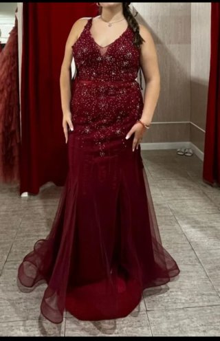 Vestido de fiesta rojo talla 44