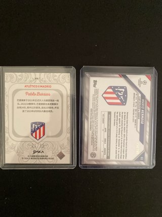 Dos Pablo Barrios y Mario Hermoso - Cartas Futbol