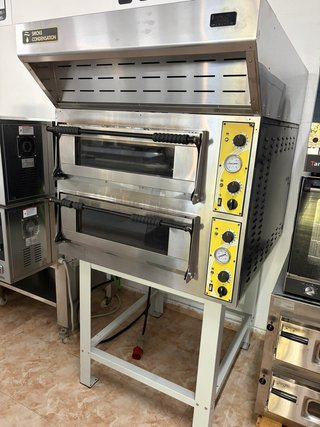 Horno Eléctrico para Pizzas 6+6 /Soporte y campana