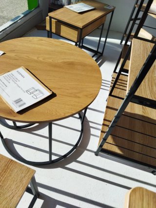 Set de 2 Mesitas de Salón Redondas nuevas estilo