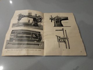 Piezas y folleto máquina de coser antigua