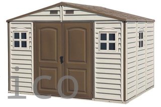 Caseta PVC Woodside 239x324x233 cm - Duramax