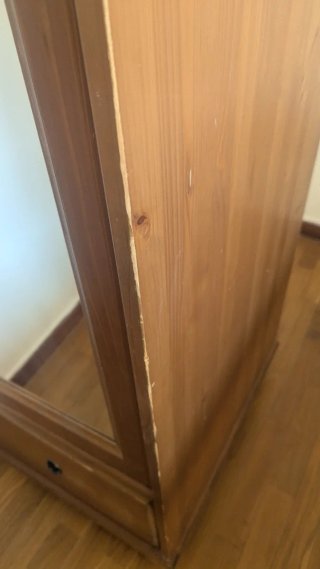 Armario de Madera de una puerta con espejo