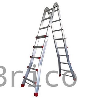 Escalera Telescópica Aluminio 4+4 Pestaña