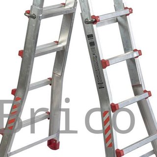 Escalera Telescópica Aluminio 4+4 Pestaña