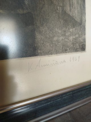 Grabado Original Vicente Armiñana 1969
