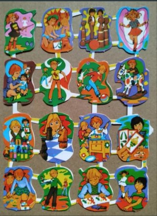 Lamina Cromos troquelados Maves 4. Infantiles