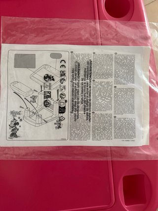 Pupitre Infantil de Plástico Rosa