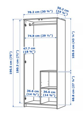 Armario Blanco de Dos Puertas