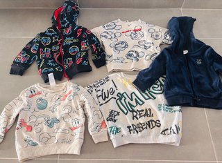 Lote 5 sudaderas niño Mickey Mouse y más