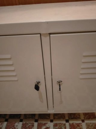 Aparador de Metal Blanco