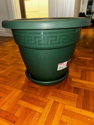 Maceta Grande Verde 40 cm con Plato