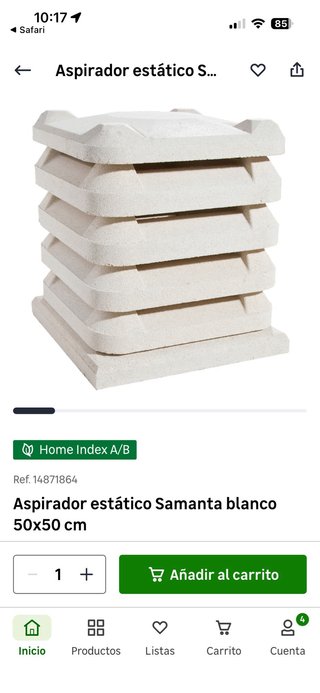Aspirador estático o chimenea de piedra