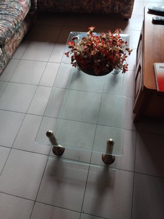 Mesa de comedor cristal y sillas