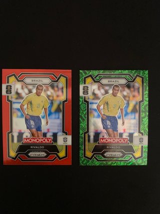 Lote 2 Tarjetas Fútbol Rivaldo Brasil Monopoly