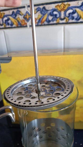 Cafetera Prensa Francesa Vidrio y Metal