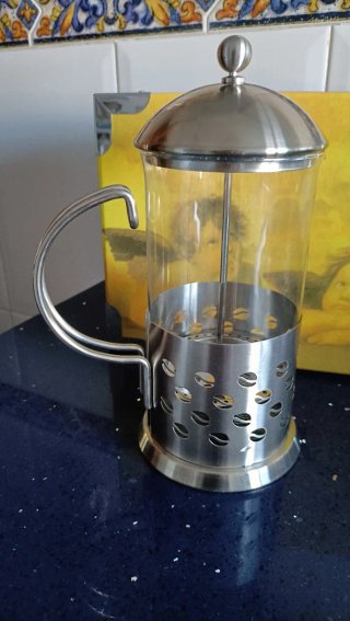 Cafetera Prensa Francesa Vidrio y Metal