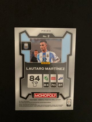 Tarjeta Lautaro Martínez Argentina Monopoly